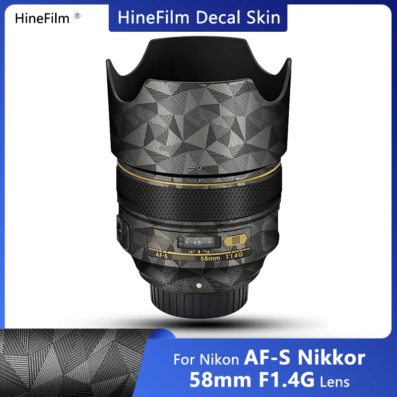 

Hinefilm Skin for Nikon AF-S 58 F1.4G Lens Decal Skin Nikkor 58mm f/1.4G Lens Wrap Cover 58 F1.4 Lens Sticker Film 58 1.4 Skin