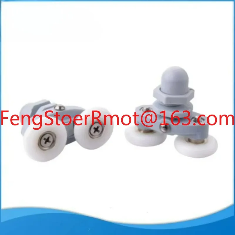 For Chrome Plastic Pulley Hardware Sliding Door Pulleys Casters for Shower Cabin