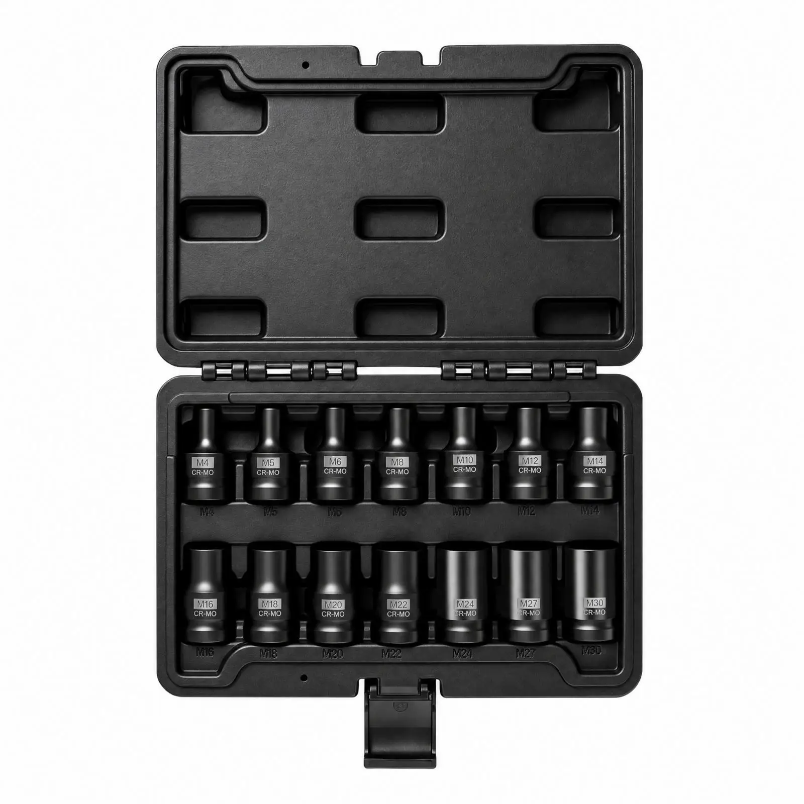 14 Pieces 1/2-Inch Square Socket Wrench Set Corrosion-Resistant Chrome Molybdenum Steel Socket Set High Durability Professional