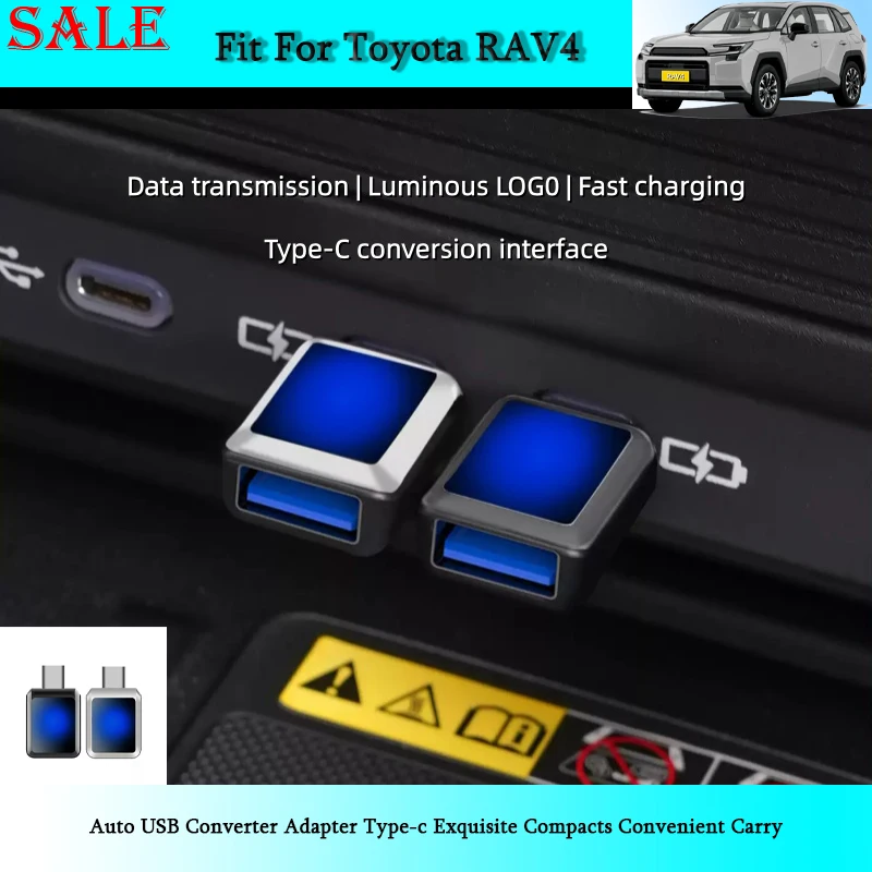 Fit for Toyota RAV4 2026 Auto USB Converter Adapter Type-c Exquisite Compacts Convenient Carry Car Interior Accessories Supplies