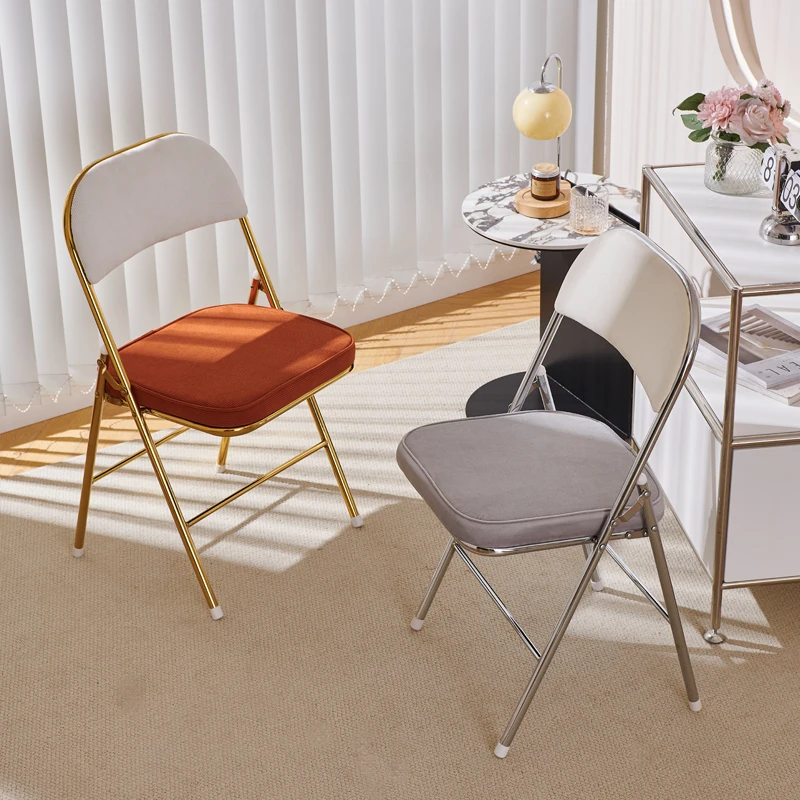Luxury Vintage Folding Chairs Space Saving Elegant Dining Chair for Compact Home Furniture Nordic