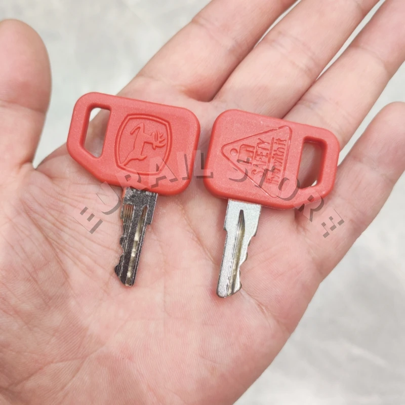 2Pcs JDR Excavator Keys for John Deere AT195302 AR51481 600 Loaders NEW