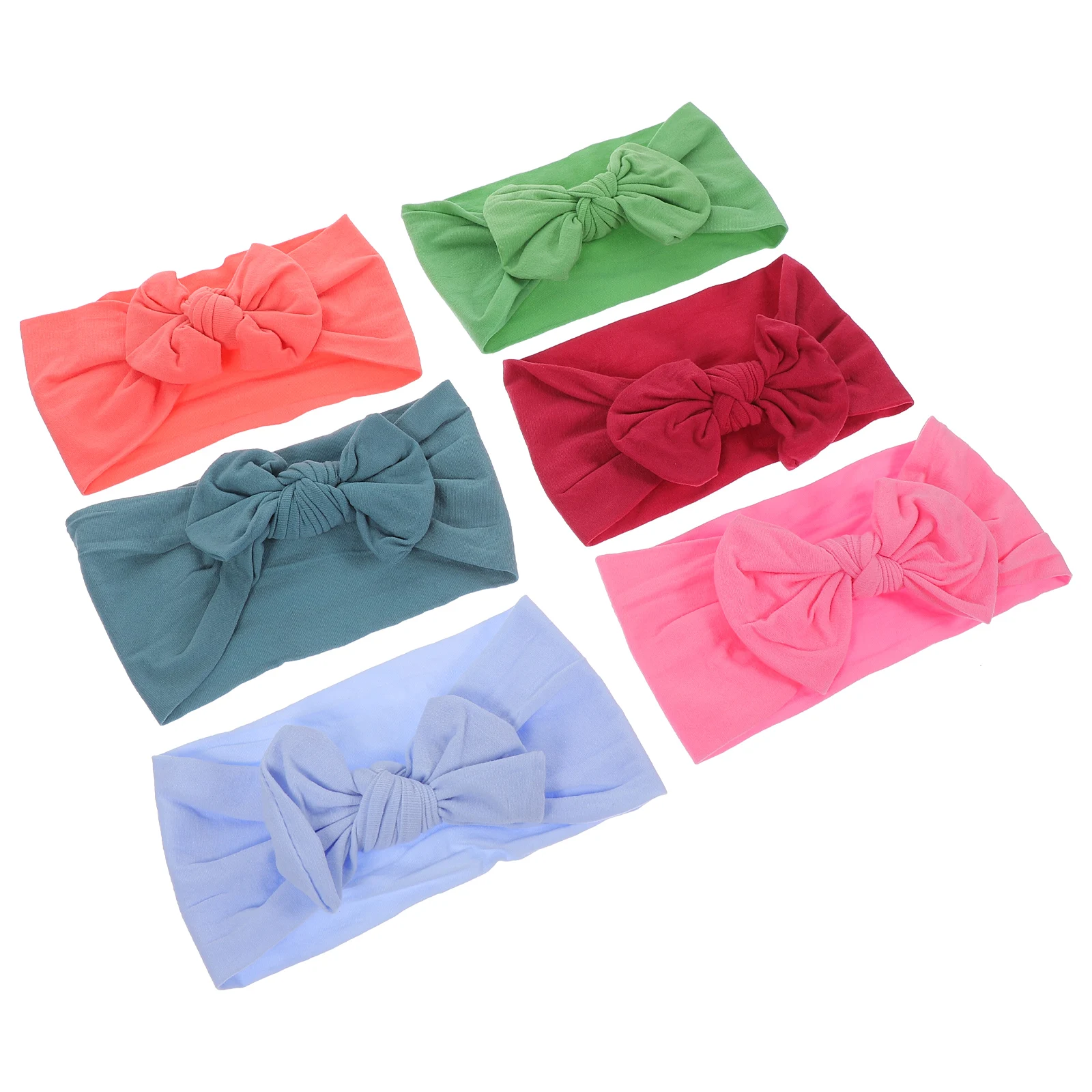 

6 шт., милые повязки на голову с бантом, эластичные нейлоновые аксессуары для волос для вечеринок, нейлоновые повязки для волос