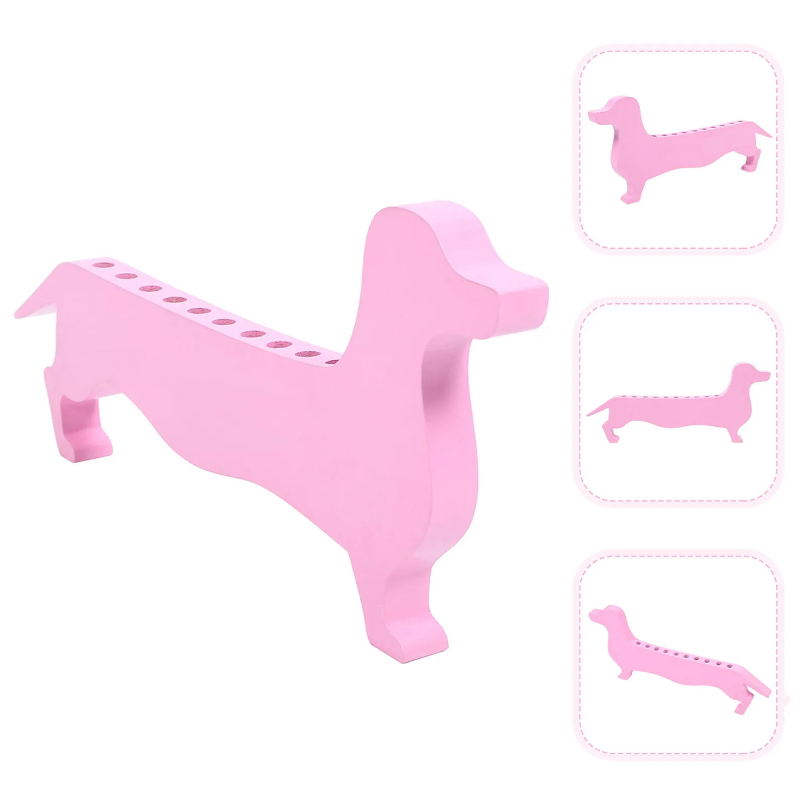 

Деревянная подставка для кистей и ручек, настольный органайзер для хранения кистей, подставка для карандашей и маркеров с несколькими отверстиями для художников