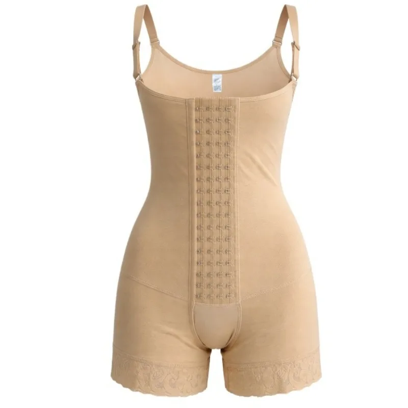Faja Moldeadora para Vestido de Novia, Invisible, de Encaje, Antideslizante, con 4 Hileras de Ganchos, Moldeador de Abdomen, Entrepierna Abierta, Body Suave