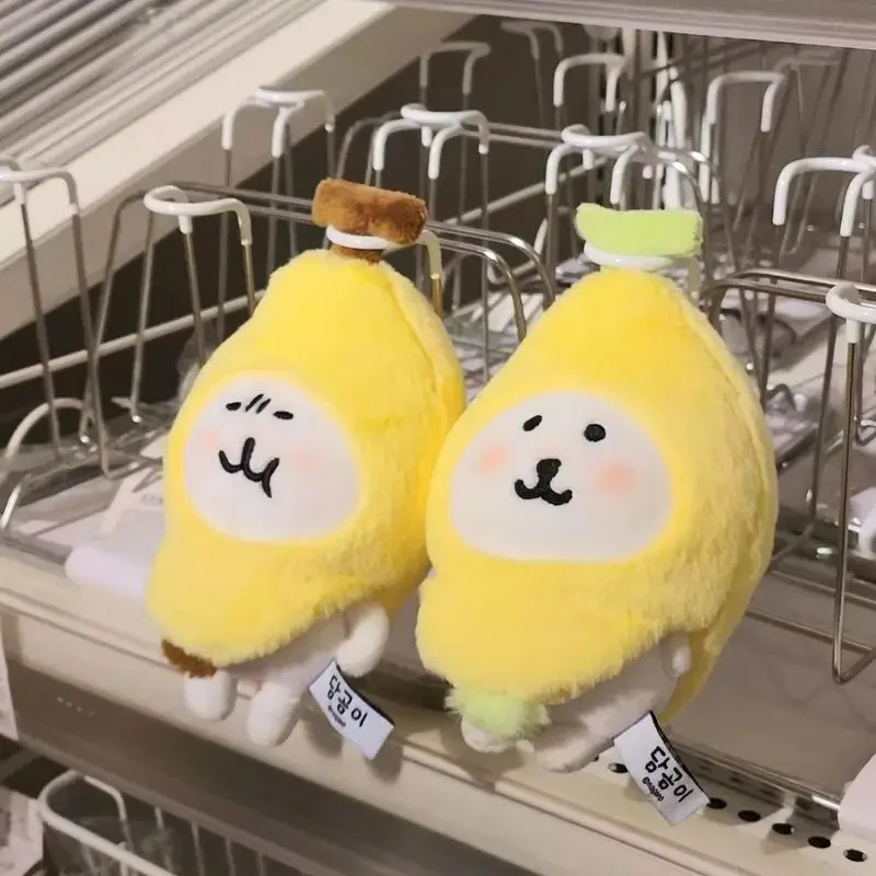 

Cartoon Banana Costume Dolls Joke Bearr Plush Toys Couple Bookbag Decorations Changeable Outfit Soft cuddly stuffed animals