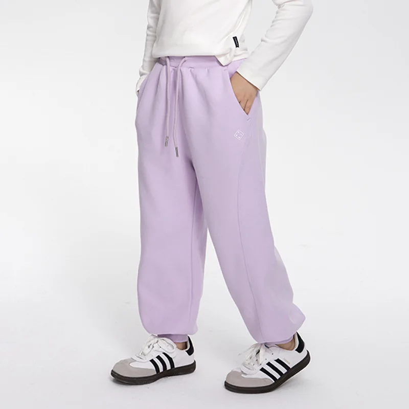 Baby Girl Pants Sports Sweatpants 2024 Fall New Style Fashion Bunched Casual Pants Large Children All Match Wide-leg Pants