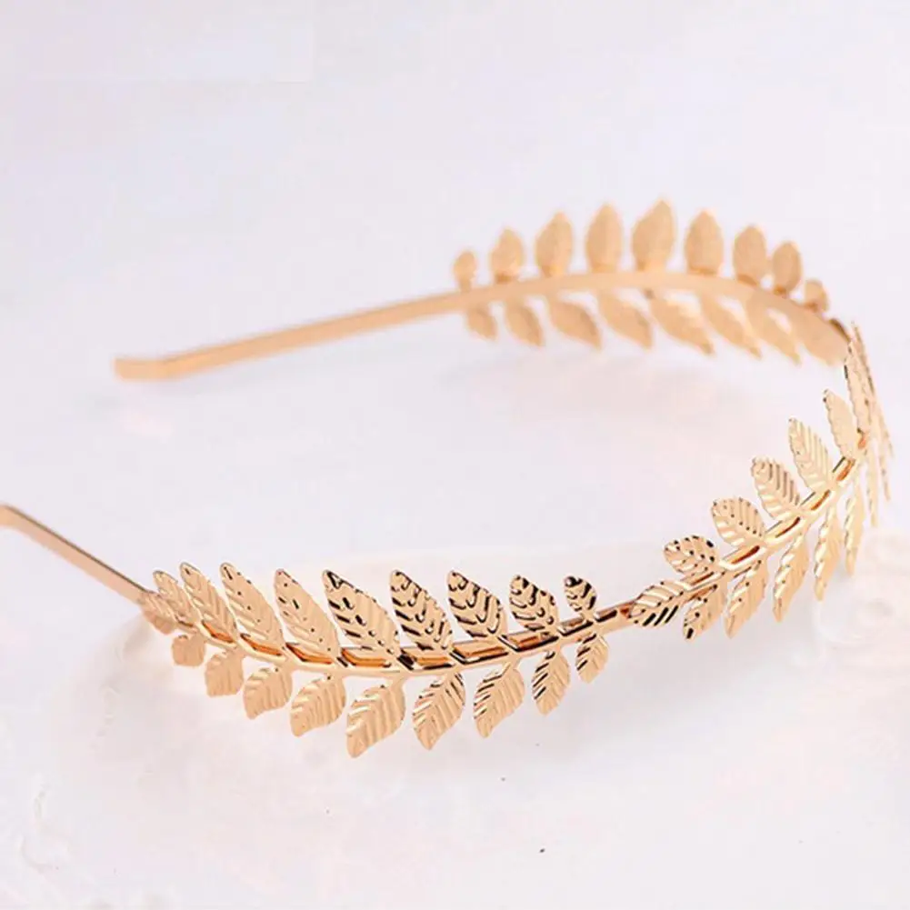 Retro Gold Leaf Hairband Wedding Roman Bride Head Jewel Crown Luxury Hair HairHoop Headpiece Tiara Accessories Goddess I9A2