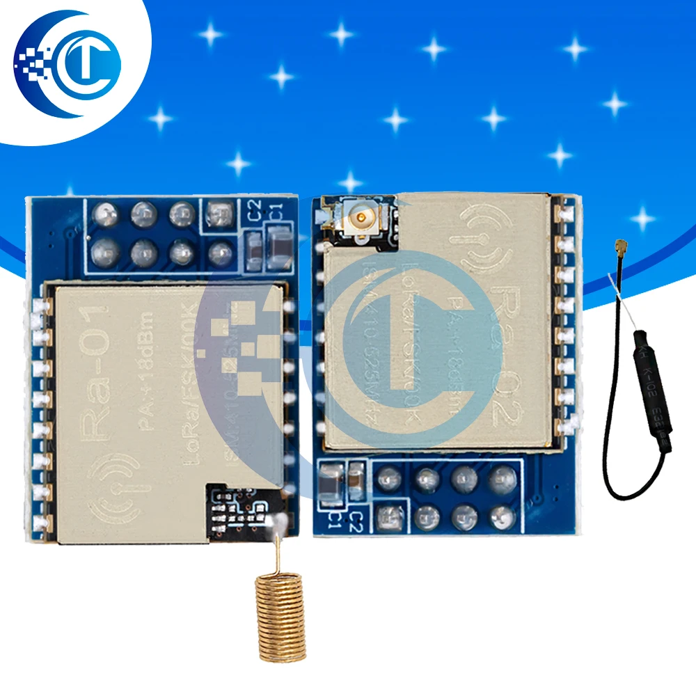 LoRa SX1278 RA-01 RA-02 Беспроводной модуль расширенного спектра 433 МГц Беспроводной интерфейс Slarıal Port SPI с антенной для Arduino