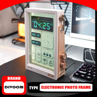 Divoom Times Frame 10.1″ Smart Digital Clock | Pixel Art DIY, Crypto Stocks, Weather & Calendar | Tech Gift Desk Setup Unique