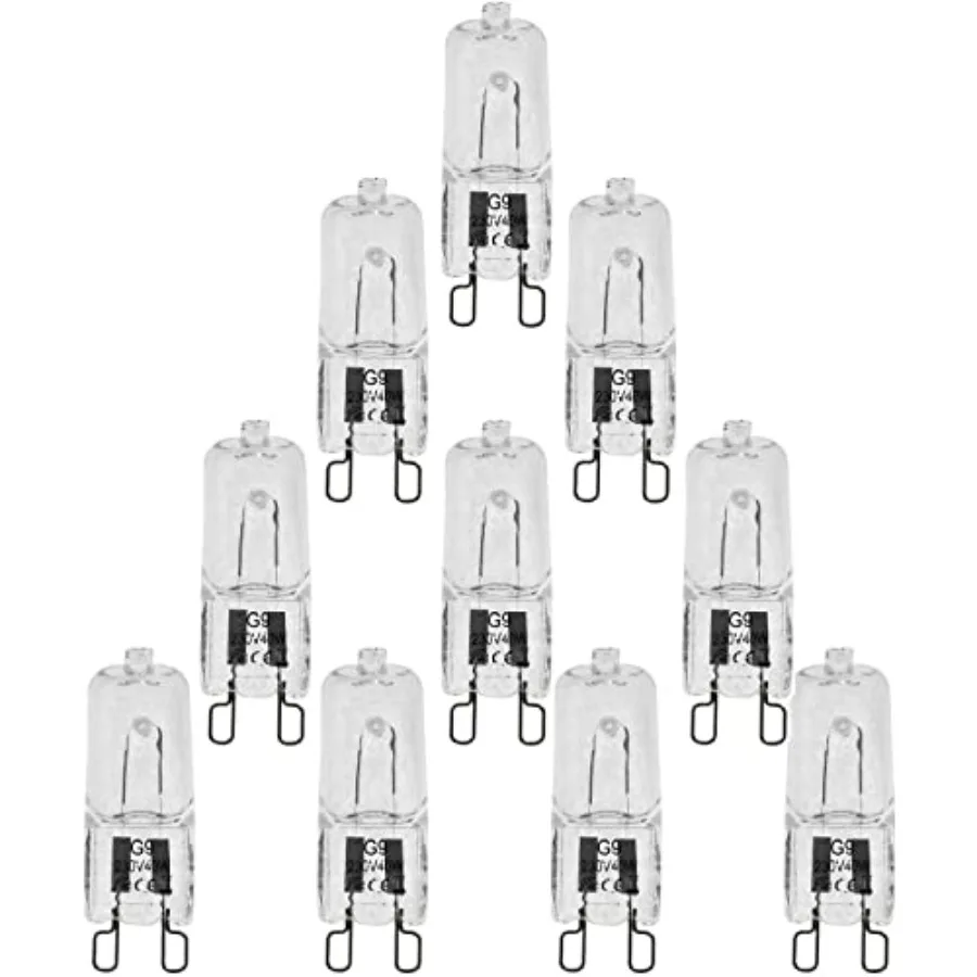 

Halogen Bulb 10PCS G9 T4 230V 40W Bi-Pin Base Warm White Halogen Light Bulbs