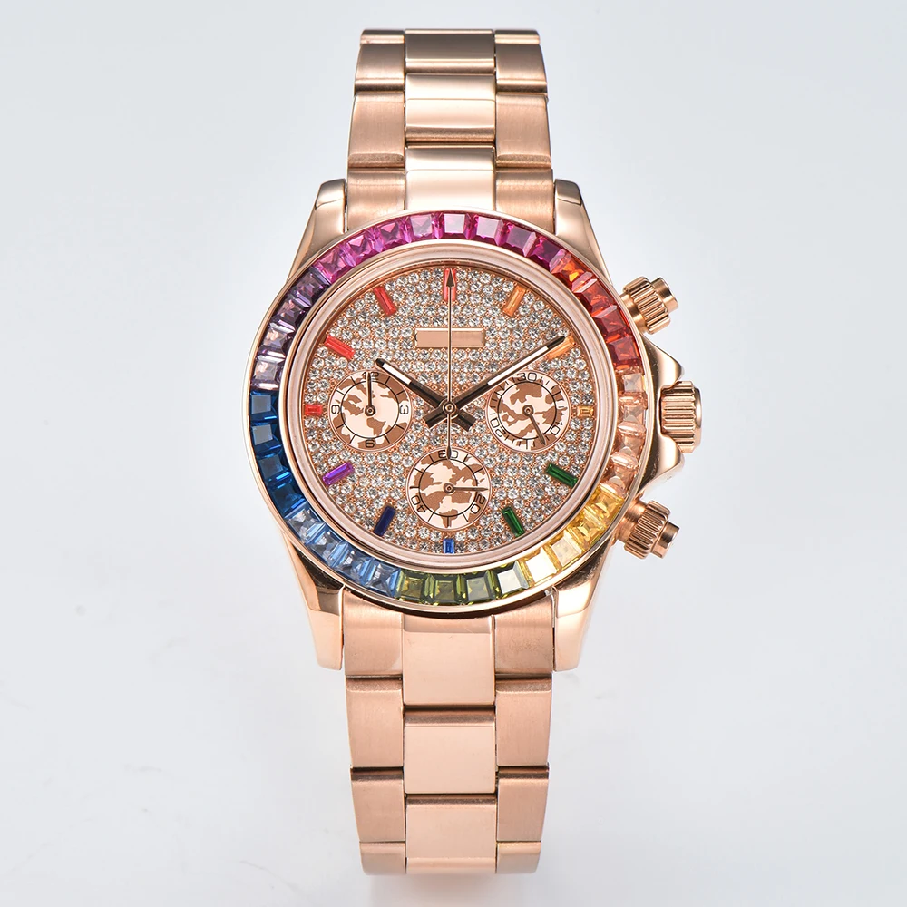 Custom Logo Rainbow Quartz Watch