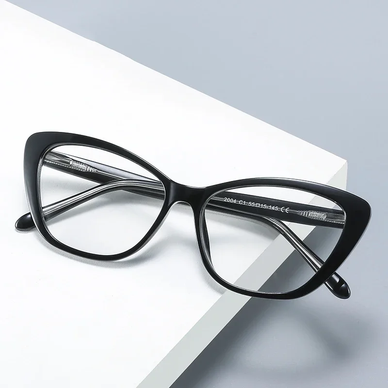KIZN النساء قصر النظر النظارات الطبية عالية الجودة TR90 عين القط مكافحة الضوء الأزرق مخصص النظارات البصرية الإطار -0.50 إلى -10