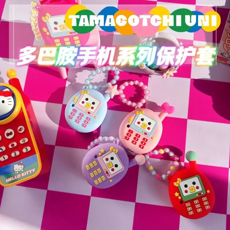 Tamagotchi Electronic UNI Lumin Silicone Protective Cover Shiny Water Case Anti-Drop Belt Pendant With Charging Hole