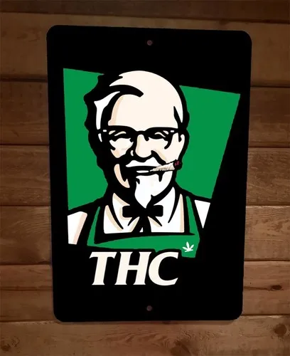 THC Colonel Sanders  Metal Wall Sign  420 Mary Jane