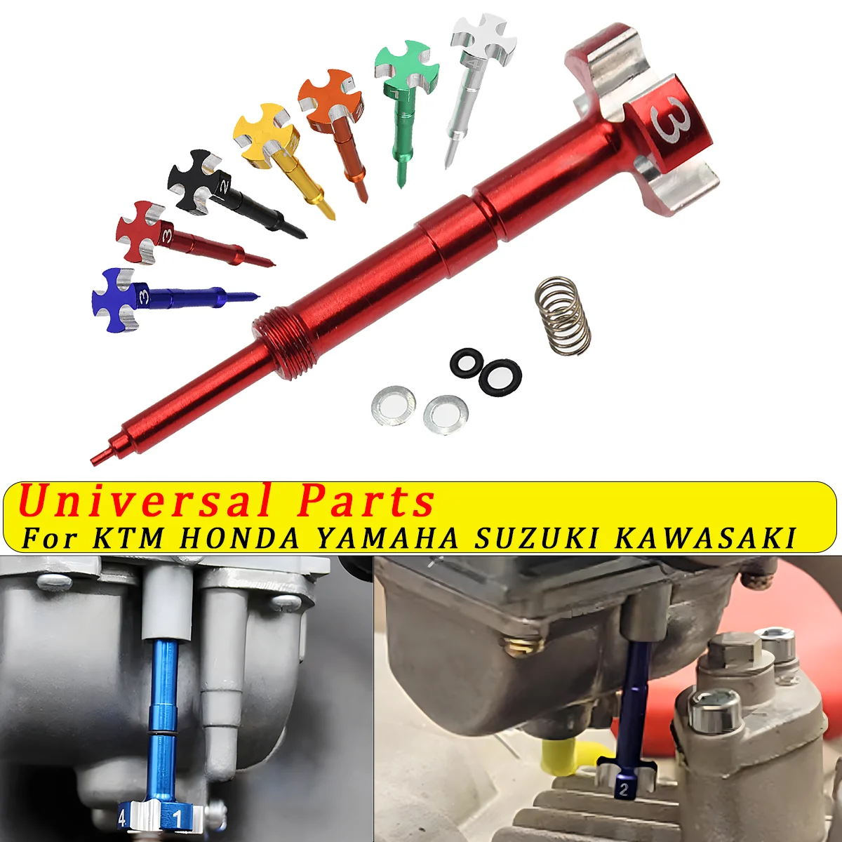 

Carburetor Adjustable Air Fuel Mixture Screw For KTM EXC MXC Honda CRF TRX Suzuki RMZ Yamaha YZF YFZ Kawasaki KLX KXF KX 250 450