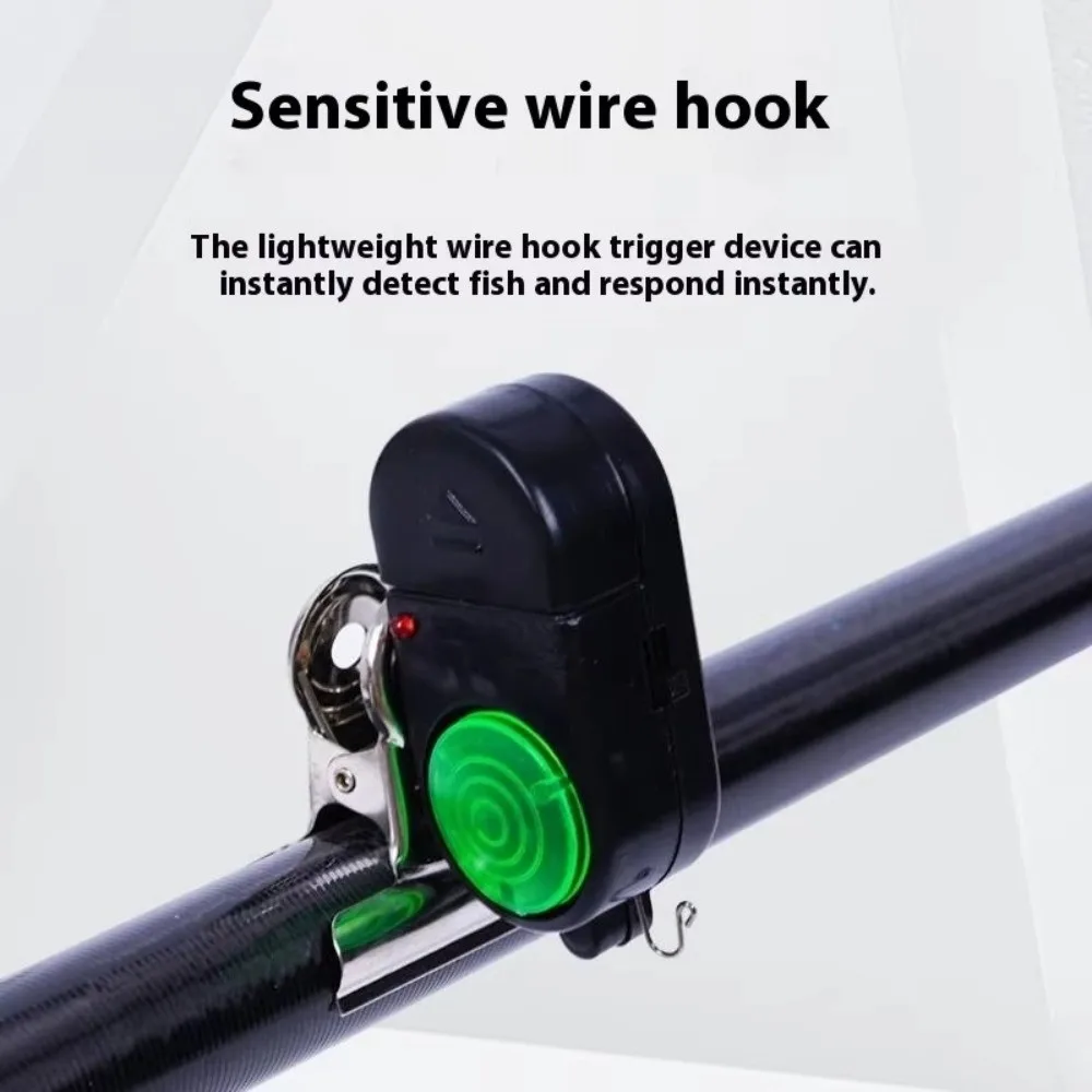 Electric Alarm Fishing Bite Alarm LED Light Indicator Sound Alert Function Fishing Rod Alarm Bite Detection Fishing Bell Alarm