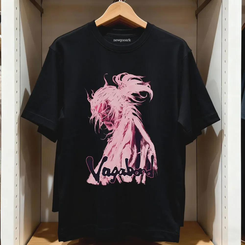 Neon Musashi Miyamoto Vagabond Classic Manga T-Shirt woman man Casual cotton cartoon graphic t shirts boyfriend Short-sleev