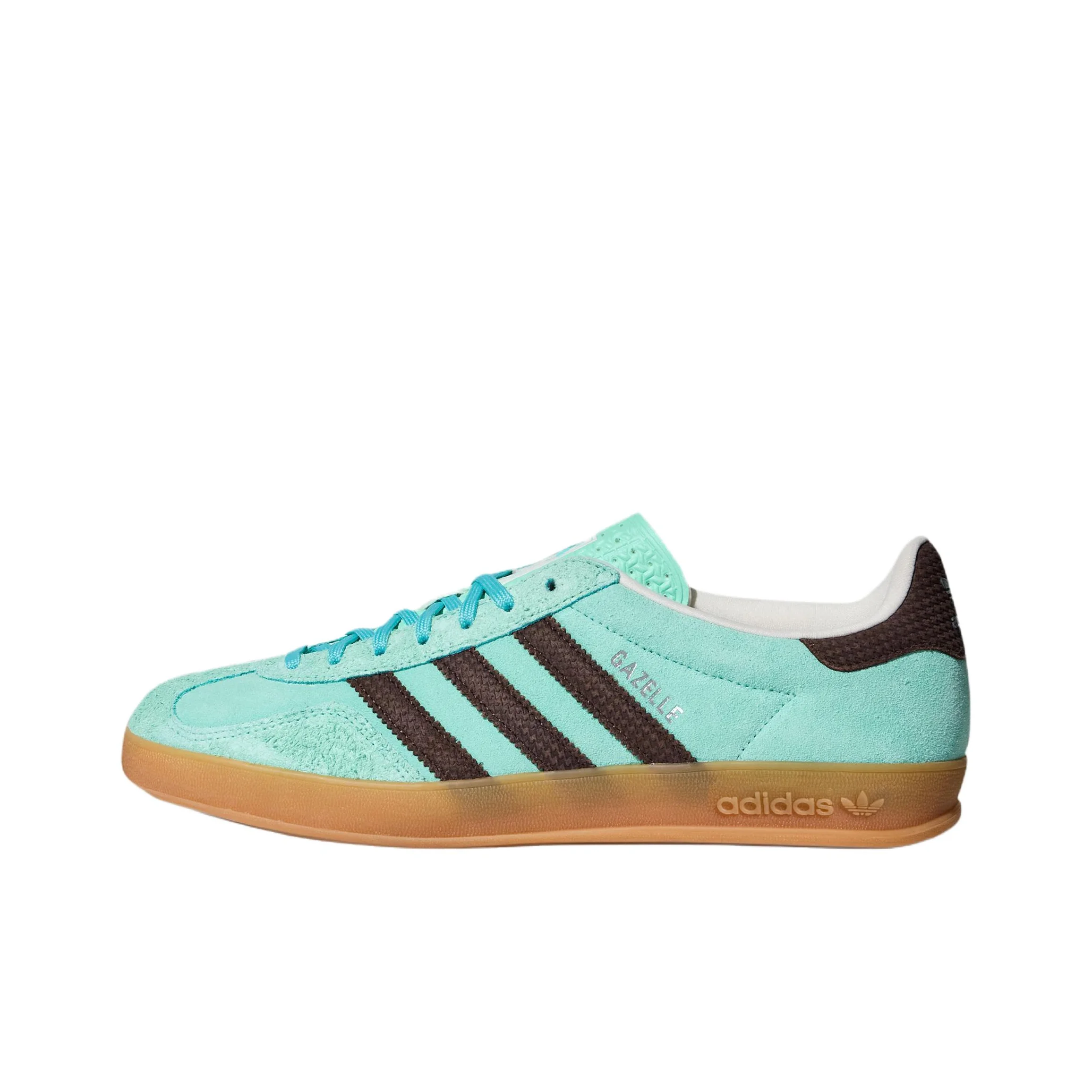 Adidas Originals GAZELLE INDOOR Leather German Army Trainers Unisex Simple Green Brown KZ6952