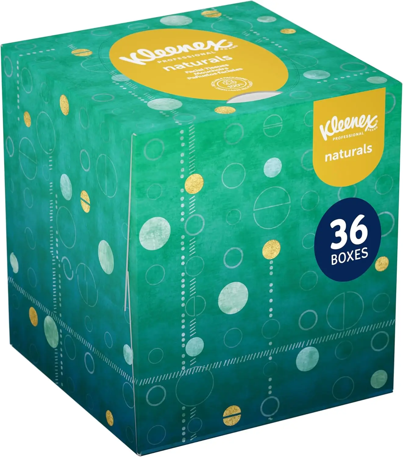 

Professional Naturals Facial Tissue with Plastic-Free Eco Packaging, Bulk (56027), 2-Ply, White, Upright Cube Boxed Form