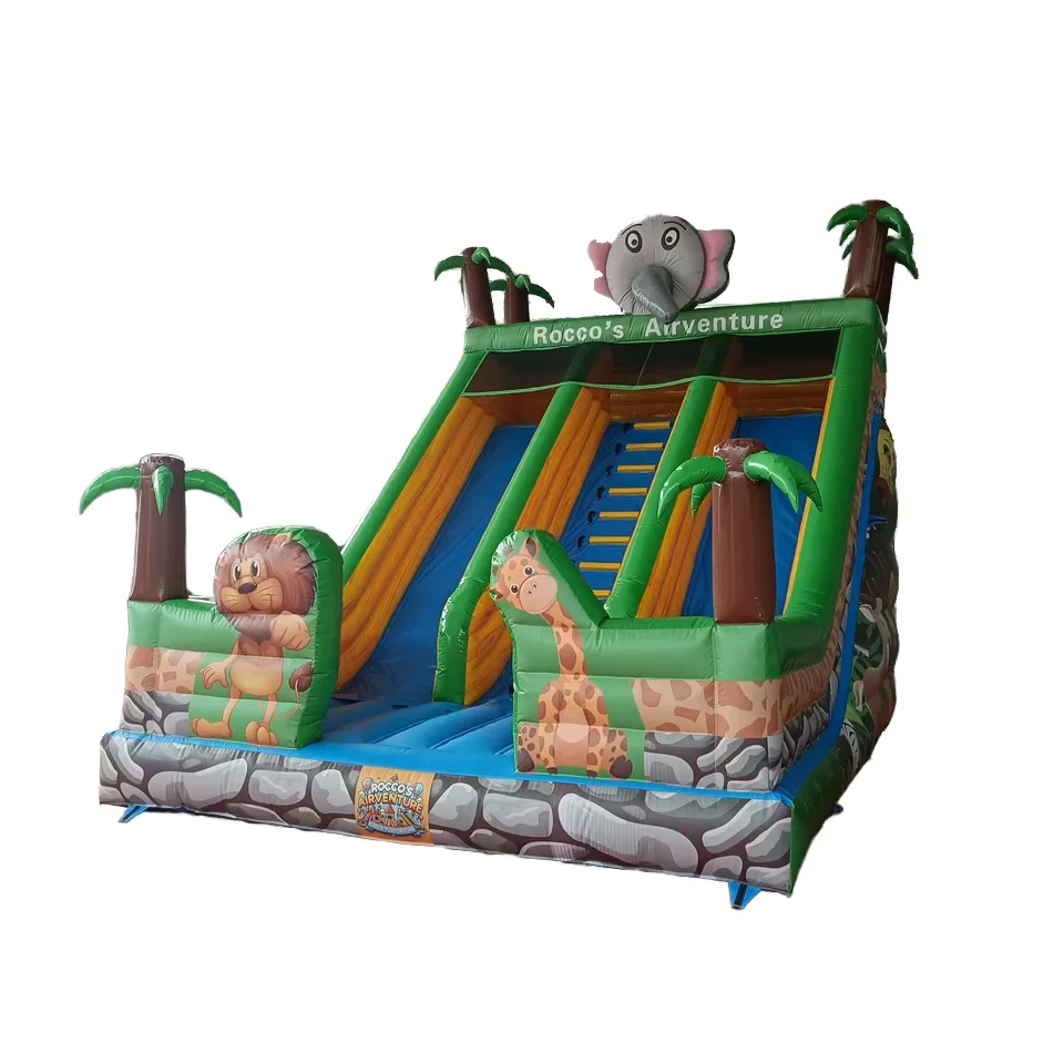 Indoor Outdoor Strong PVC Kids Jumping Slide Kids Inflatable Bouncy Slide 5m*7m*6m Inflatable Game