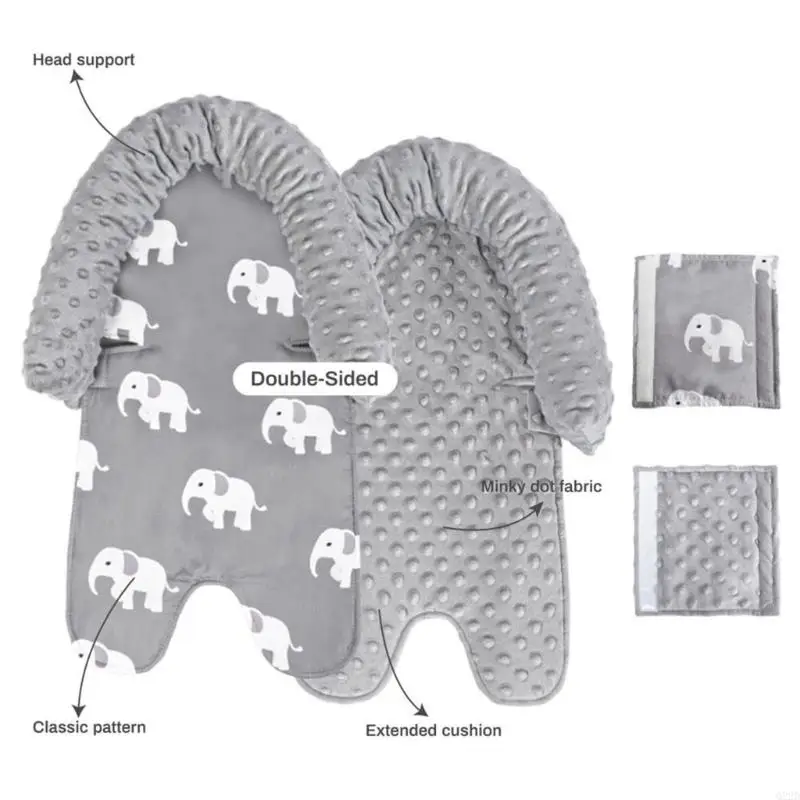 Q22D 유아용 유모차 쿠션 시트 패드(전신 지지 기계 포함) 0-12개월 아기를 위해 세척 가능하고 설치가 용이함