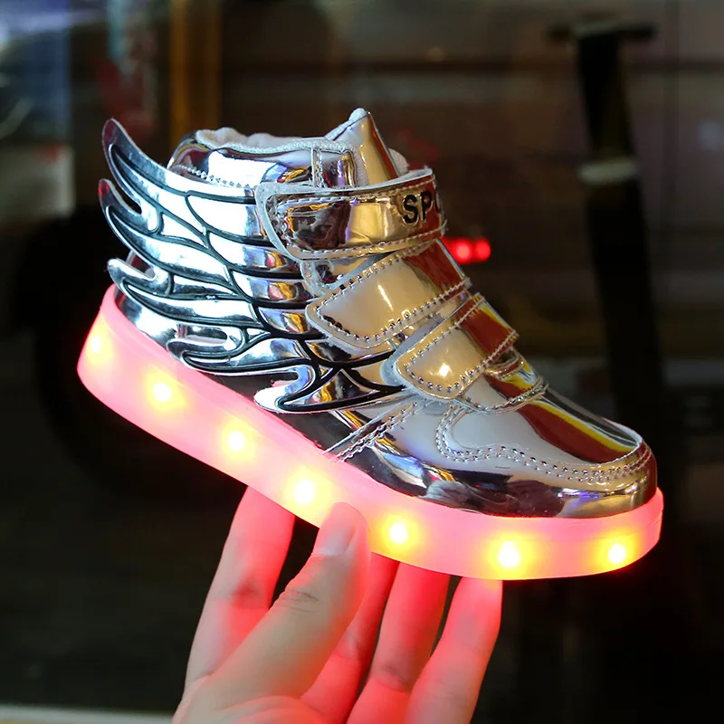 Girls Shoes Spring Summer 2023 New Boys Luminous Shoes LED sneaker Children\'s Mesh Shoes