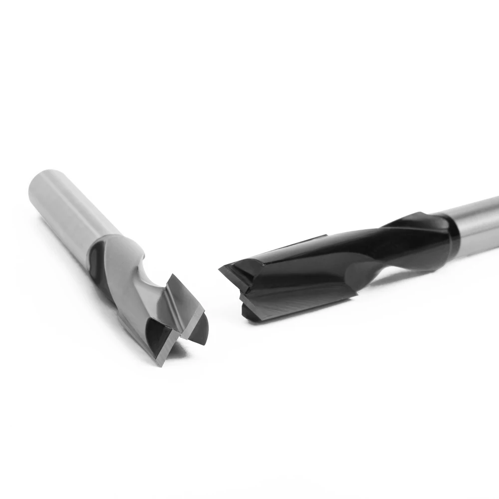 Imagem -04 - Haste Alongada Limpeza Inferior Router Bit Diâmetro Espiral 17 mm 18 mm Máquina de Gravura Madeira Fresa 12 mm 127 Milímetros