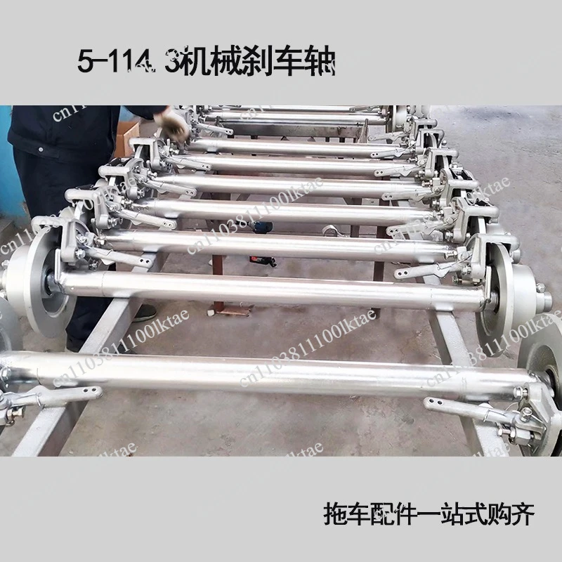 

Trailer Straight RV with Brake Yacht Dining Car Multi-specification Axle Round Tube