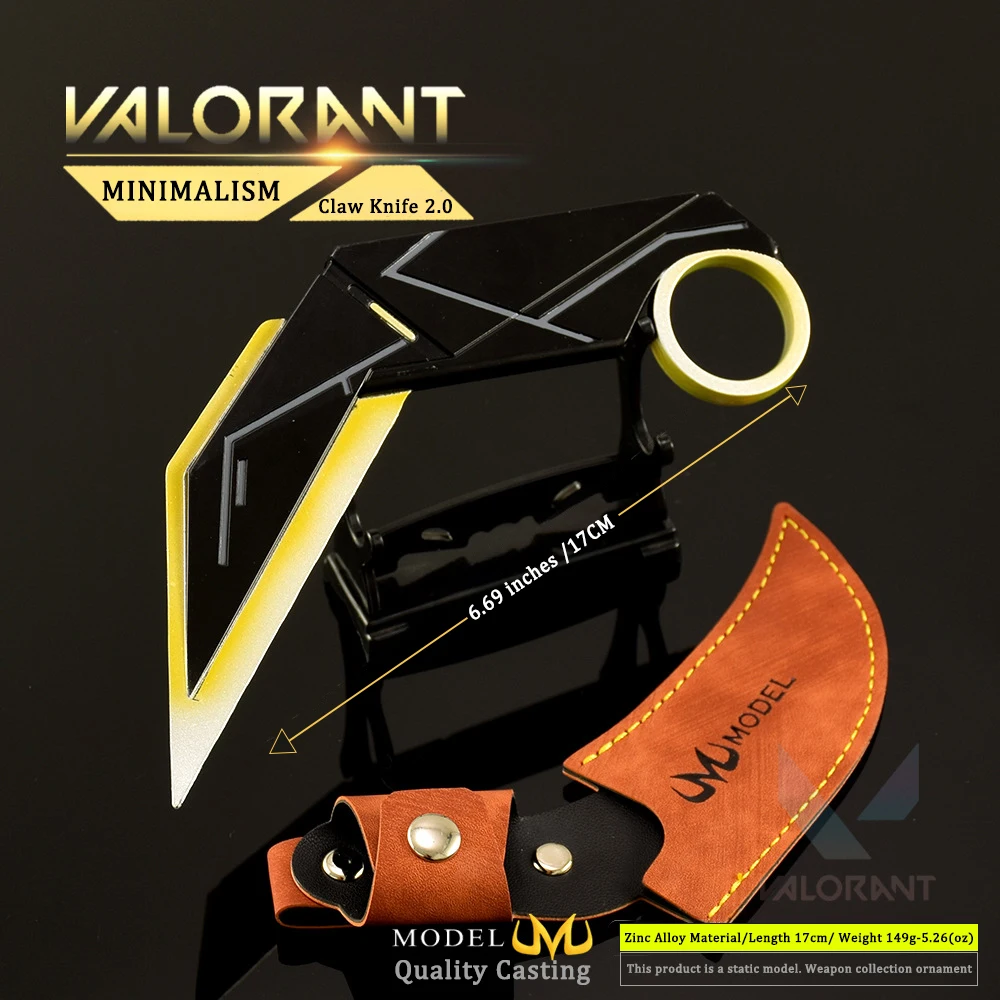 17 ซม.Valorant Melee มีด Karambit ของเล่นดาบรูปอาวุธรุ่น Minimalist Claw มีด 2.0 โลหะหัตถกรรมสําหรับเพื่อน
