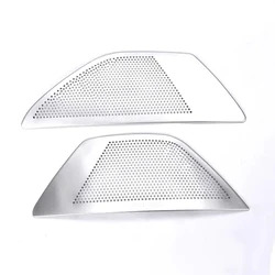 2Pcs Aluminum alloy Door Stereo Speaker Cover Trim for BMW 5 Series f10 520 525li 528 2014-2017 Car Styling Accessories