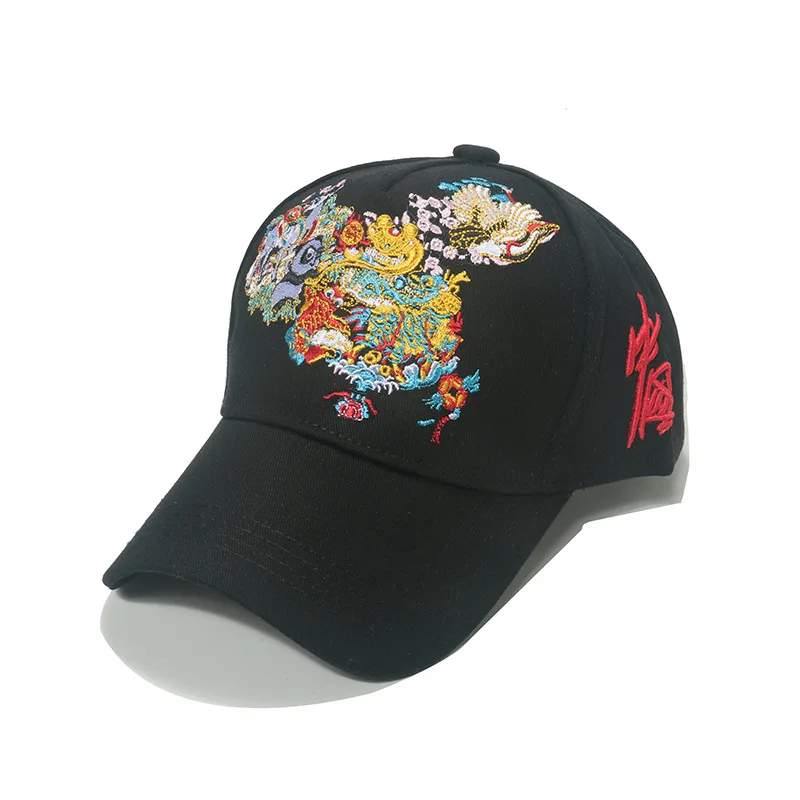 2024 Spring and Summer Casual Hip-hop Hat Fashionable Chinese Style Embroidery Outdoor Sunshade Adjustable Unisex Baseball Hats