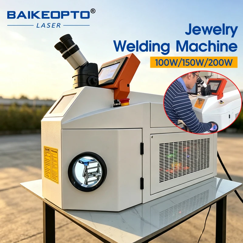 BK-JW100A Micro Laser Soldering Machine Enclosed Safety Design For K Gold Silver Copper Platinum Ornament Welding
