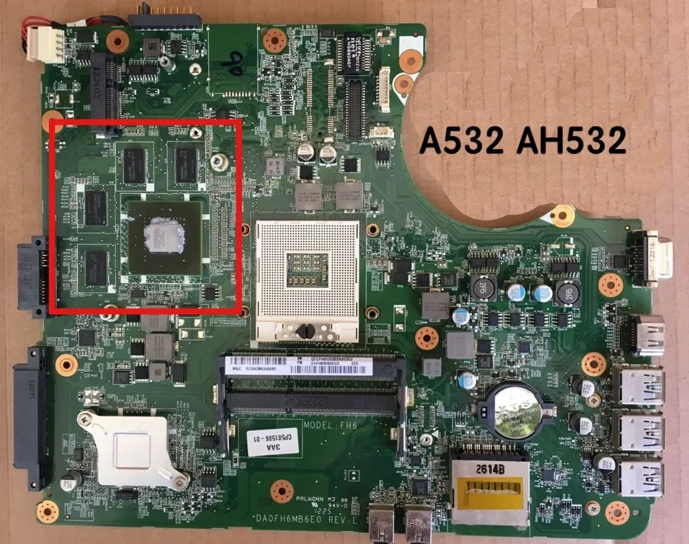 

Подходит для ноутбука Fujitsu A532 AH532, материнская плата DA0FH6MB6E0 DDR3, материнская плата, 100% протестирована, полностью работает