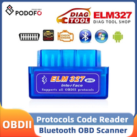 Podofo Bluetooth OBD Scanner ELM327 Mini Scanner Car Auto Mini V2.1 Interface OBDII Code Reader OBD2 Diagnostic Tool Scan Tools