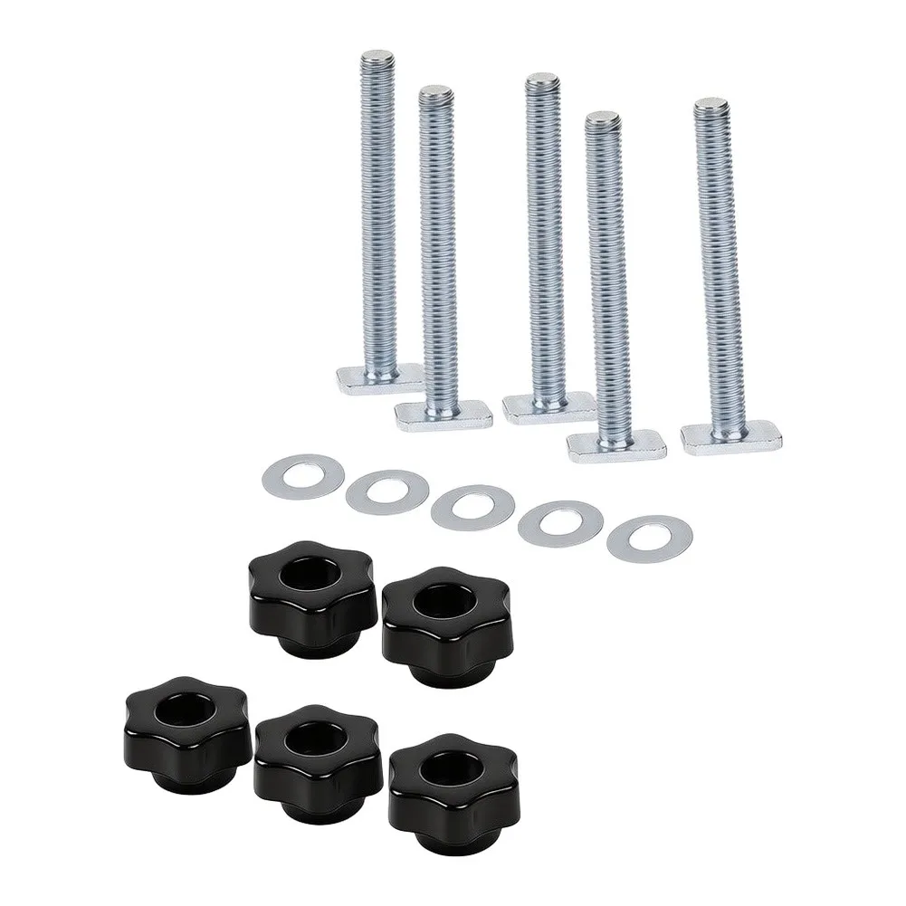 M8 X 100mm for T Slot Slider Bolt With Thumb Knob Thin Head For Miter Track System Woodworking Jig Fixture Hardware Accessories
