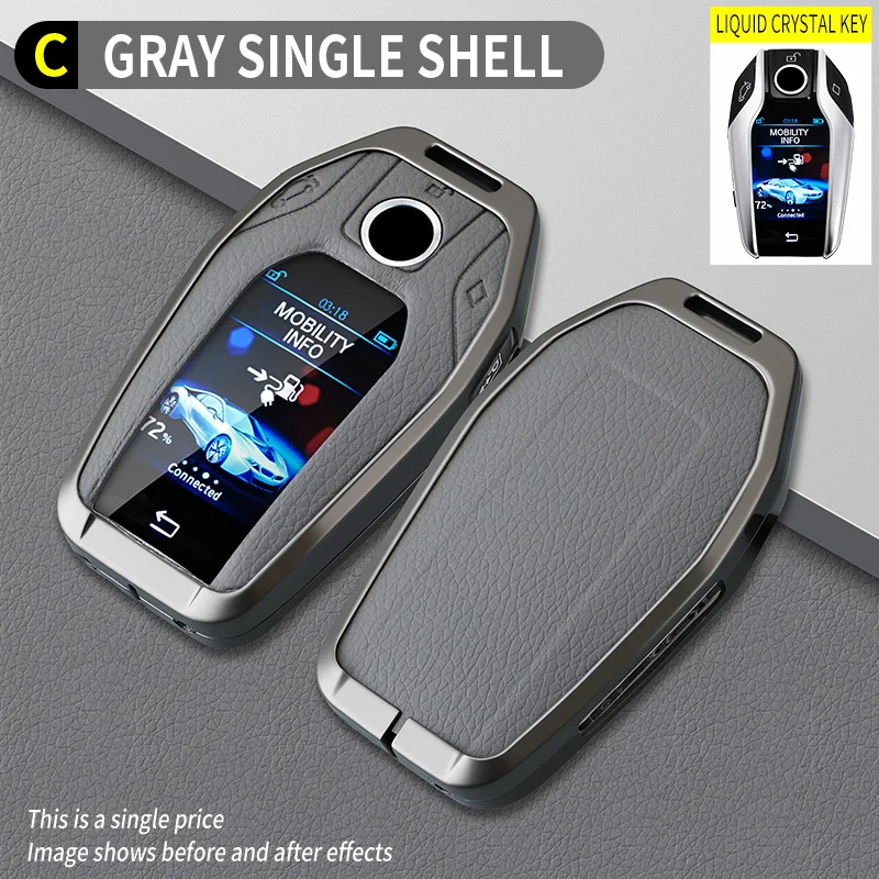 Luxury Leather Key Cover Remote Key Case For BMW C X5 X6 X7 iX3 iX 3 5 7 Series G20 G30 G05 Smart Key Fob Case Car Accessories