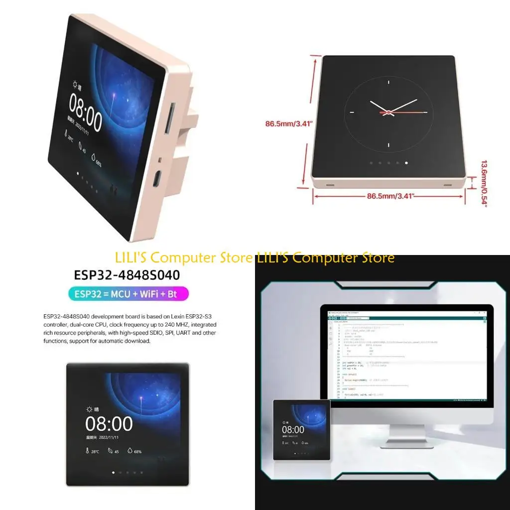 

A52B ESP32S3 4inch Capacitive Touch Display Development Board 480×480 ESP32-48485040
