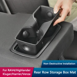 QHCP Car Water Cup Storage Box Rear Row Armrest Water Cup Holder Fit For Toyota RAV4 Highlander Kluger Harrier Venza Accessories
