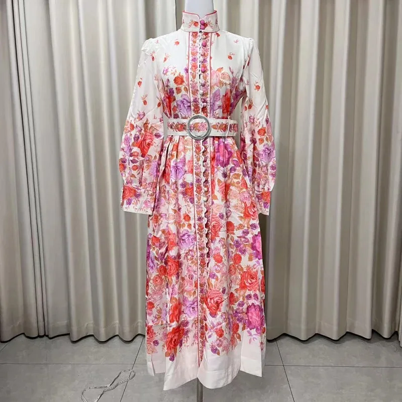 

Women's Dress Floral Linen Elegant Long Dresses Casual Vacation Beach Party Dresses Woman Clothing Summer Skirts for Women 2025