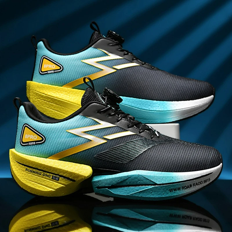 

New Sneakers Marathon Men Sports Running Shoes Carbon Plate Breathable Lightweight Women's Comfortable Athletic Fitness Sneakers