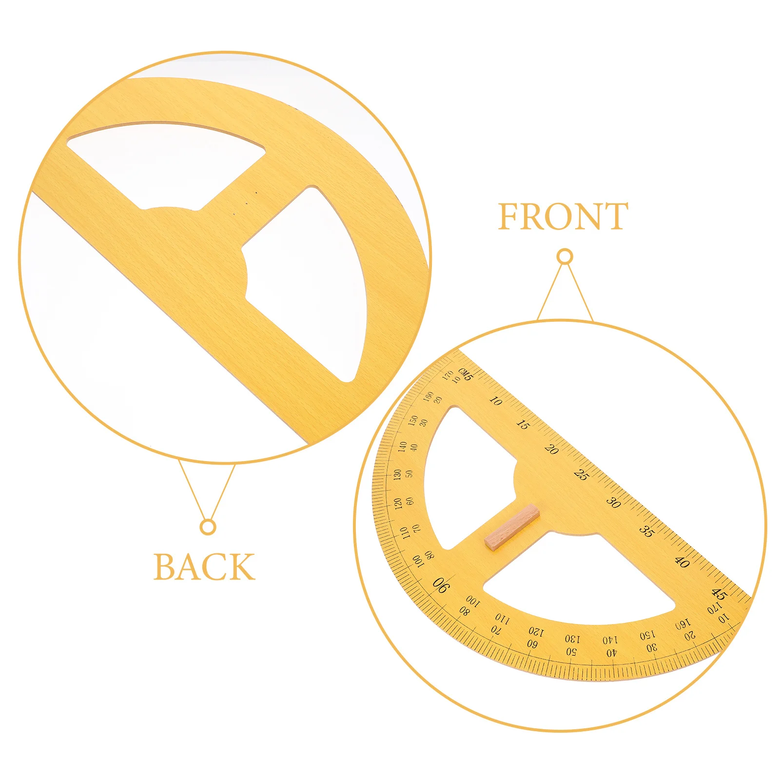 أداة تعليمية كبيرة شبه دائرية منقلة رسم محمولة باليد 180 درجة أداة قياس زاوية الرياضيات ،
