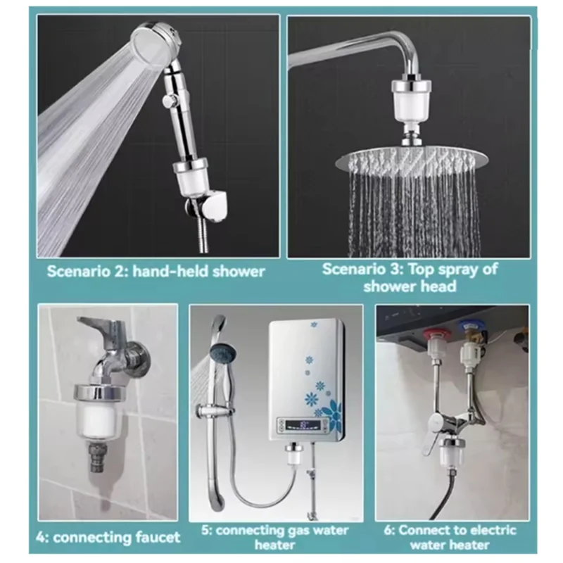 A83X-مجموعة مرشح الصنبور العالمي منقي مخرج المياه المطبخ الحمام دش المنزلية PP القطن استبدال