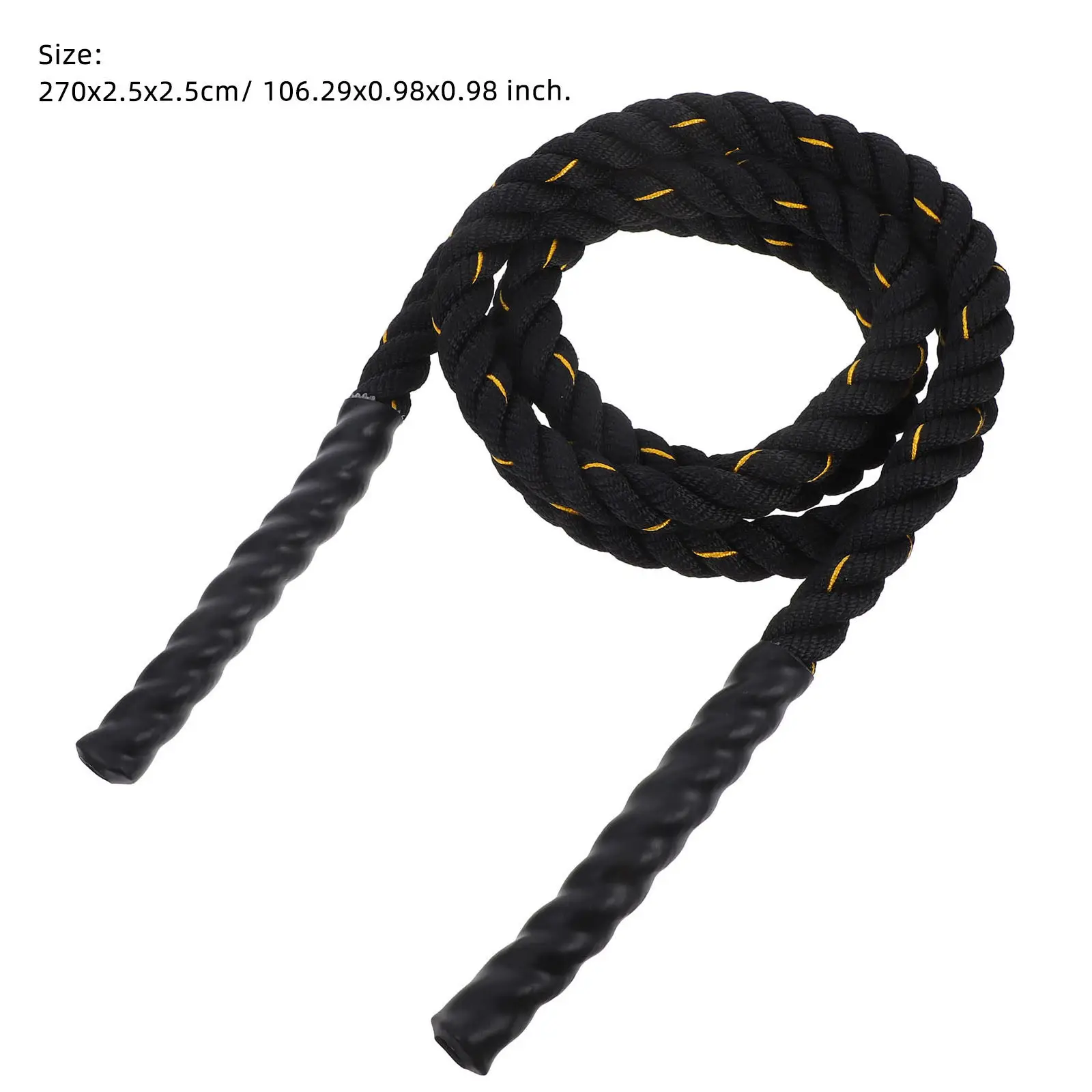 1Pcs Weight-Bearing Skipping Rope Diameter 25Mm Black Fitness Jump Rope Load-Bearing Design for Arm Strength Training
