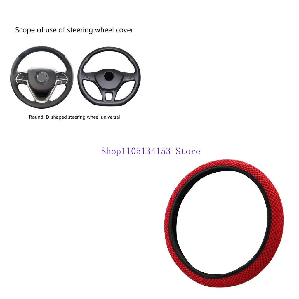 

hg89 Steering Wheel Covers ,Universal Microfiber Material, Suitable for 14.5-15.3 Inch Car Steering Wheel ,Breathable