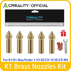 Creality 5PCS K1 Brass Nozzles Kit,3D Printer High Speed Nozzles with Silicone Cover for K1 Max/Ender 3 V3 KE/CR-10 SE/CR-M4