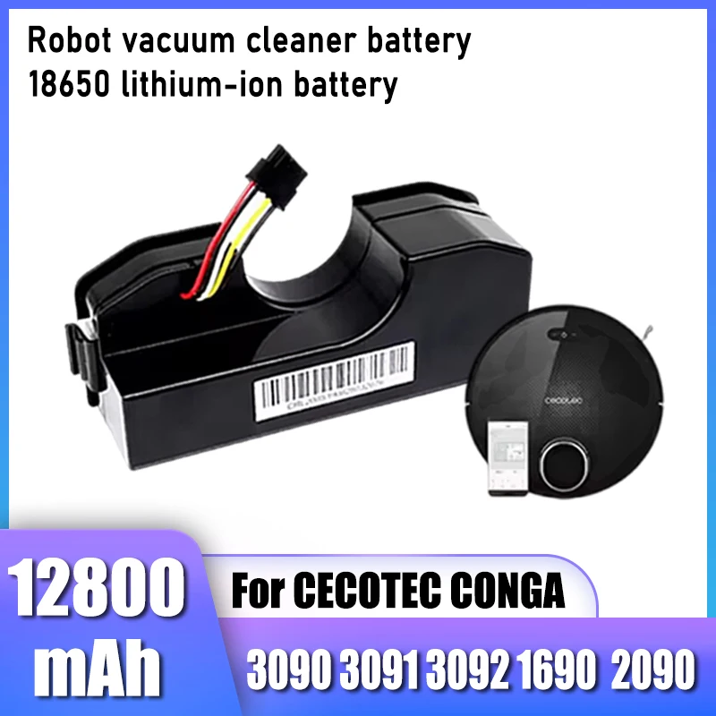 14.4V lithium-ion battery, for CECOTEC CONGA 3090 3091 3092 1690 1890 2090 robot vacuum cleaner battery replacement