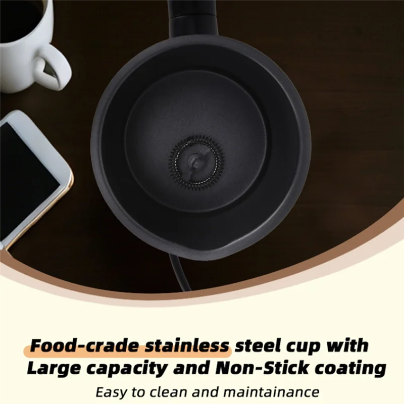 

A86I-Full-Automatic Milk Frother Machine Smart Touch Control Milk Warmer Temperature Settings Hot&Cold Milk Frother US Plug