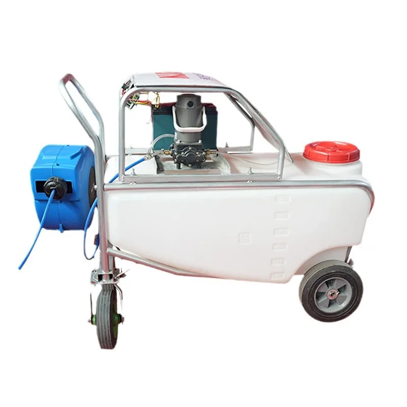 

Small Trolley Agricultural Electric Sprayer Automatic Hose‑reeling Machine Greenhouse Breeding Farm Cleaning And Disinfection