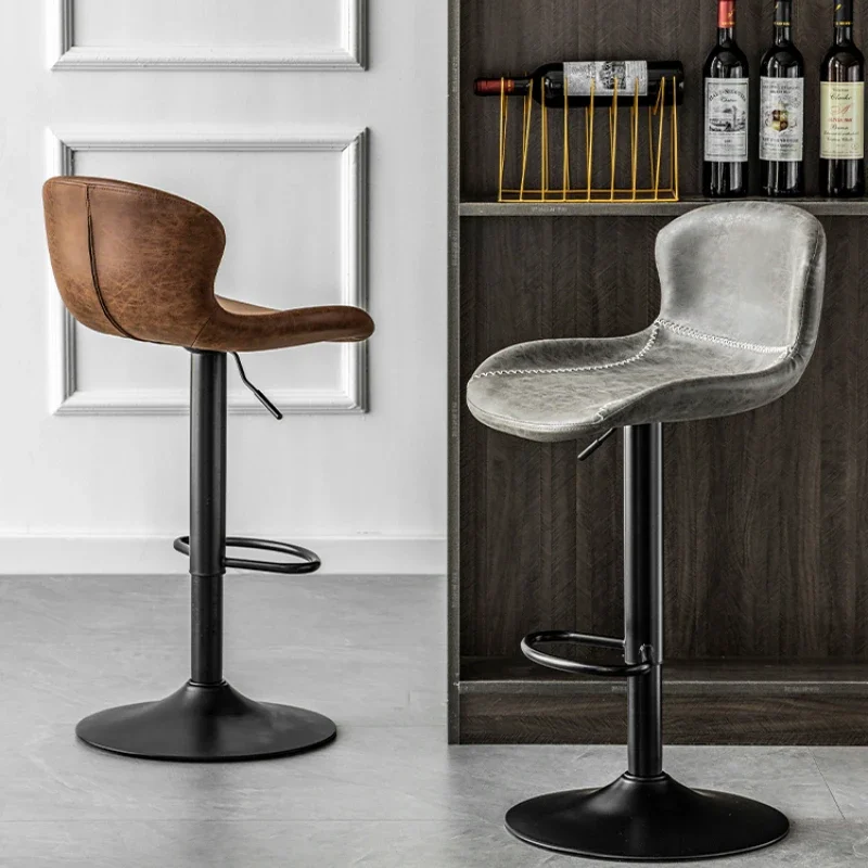 

Роскошный барный стул в скандинавском стиле с регулируемой высотой, современная минималистичная спинка для домашнего паба, стойка кассира, табурет